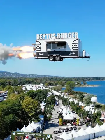 Tarım fuarında Beytuş Burger karavanı