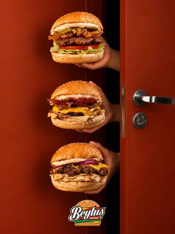 Kapıdan uzatılan üç Beytuş burger